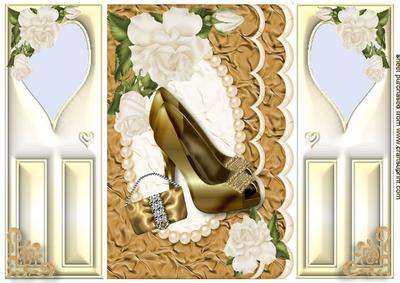 Gold Diamond Shoes, Ladies Accessories, Gatefold