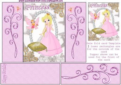 Little Princess with Her Slipper, (small Gatefold)