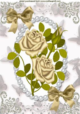 Gold Roses & Gold Bows, A4