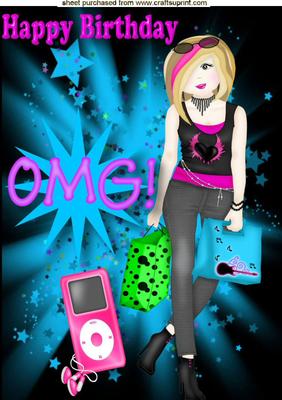 Omg! Teenager with Pink Mobile A4