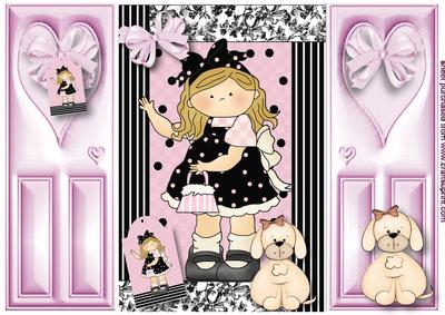 Sweet Little Girl & Her Puppy, Gatefold