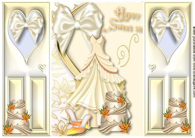 Pretty Cream Dress, with Cake, Sweet Sixteen, Gatefold