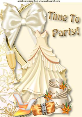 Time to Party! Pretty Cream Dress & Champagne A4