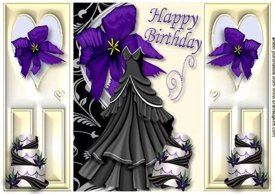 Beautiful Black Dress & Cake Gatefold