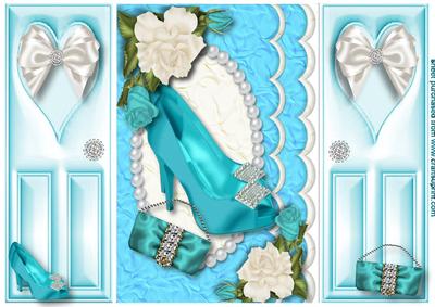 Turquiose Shoes and Roses Gatefold