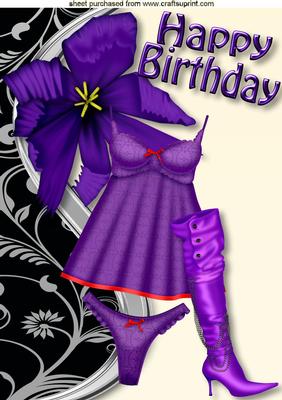 Purple Lingerie with High Boots, A4