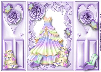Pretty Rainbow Dress, with Butterflies Gatefold