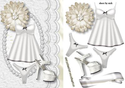 Pretty White Lingerie, on Scalloped Edge