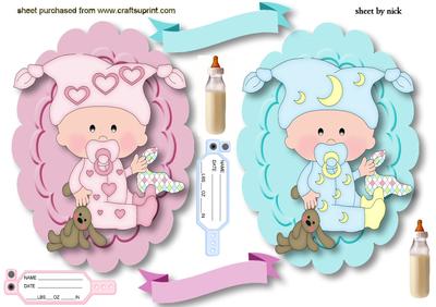 Sweet Little Boy/girl Baby Toppers