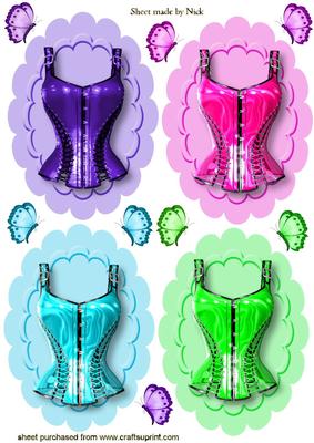 Beautiful Basque Toppers, in Scalloped Frames