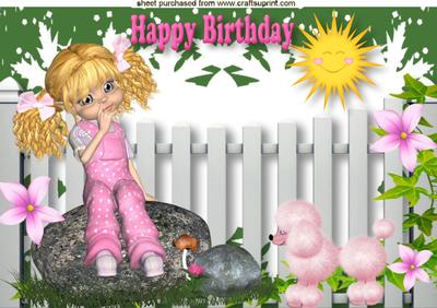 Little Kiki in Pink with Pink Poodle A4