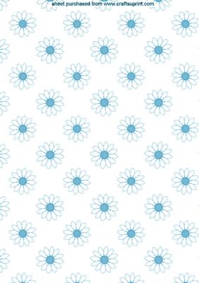 Turquiose Blue Daisy Background Paper
