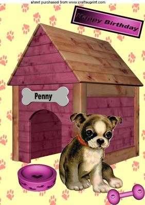Littl"penny" Pooch with a Doghouse A4