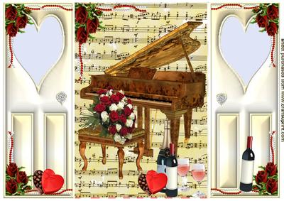 Happy Anniversary with Red Roses, Gatefold