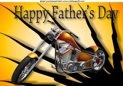 Gold Chopper Bike on Abstract Background A4