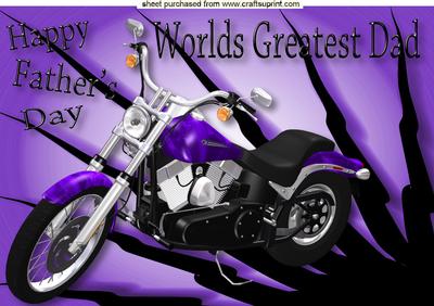 World's Greatest Dad, Purple Chopper on Abstract A4