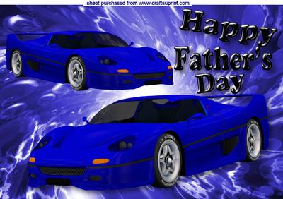 Electric Blue Car for Father's Day A4