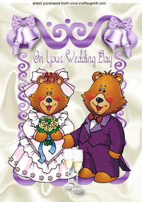 Lovely Teddy Bride & Groom A4