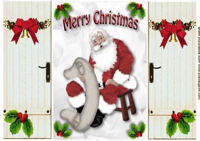 Santa with His Christmas List, Gatefold