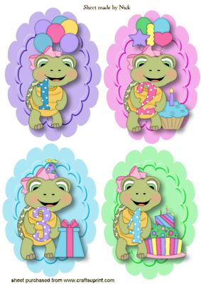 Little Turtle Girl Toppers Aged 1 to 4yrs