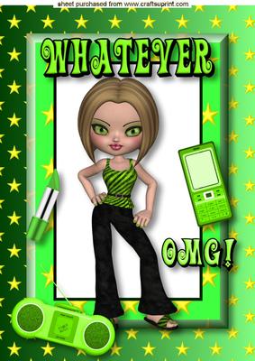 Whatever Girl in Green in Star Frame A4
