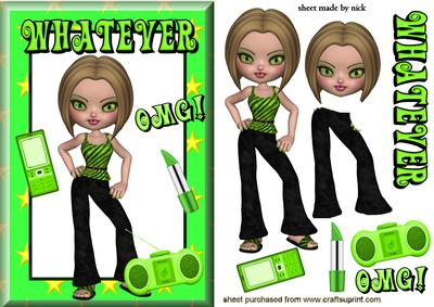 Whatever Girl in Green in Star Frame