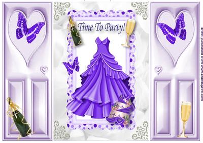 Dress in Purple, Cake & Champers, Gatefold