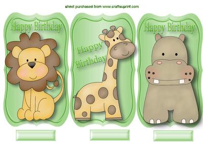 Cute Jungle Animal Toppers