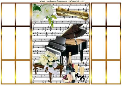 Music, Flowers & Champagne, Anniversary (gold French Doors)