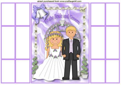 The Bride and Groom with Purple French Doors, Gatefold