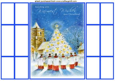 Christmas Carol Singers, French Doors Gatefold