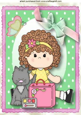 Little Makeup Girl A4 Topper