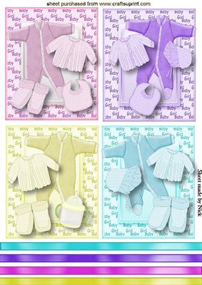 Baby Girls Clothes in Frames, Toppers