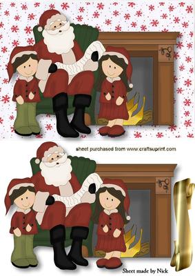 Santa with the Childrens Christmas List