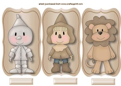 Dorothy's Friends, Tinman, Scarecrow & the Lion, Toppers