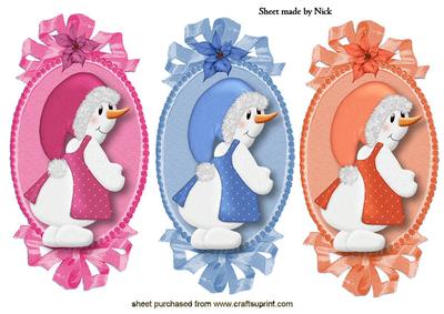 Little Snowman Wifes! Toppers