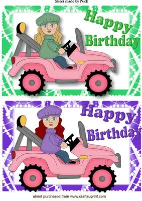 Girls in Pink Jeeps! Toppers