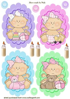 Cute Little Baby Girl Toppers