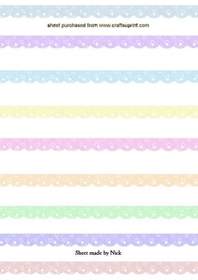Pretty Dotty Scalloped Borders in Pastel Colours