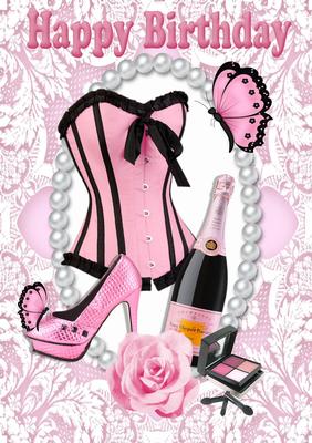 Lady in Pink, Basque, Pink Champagne, and Rose, A4