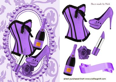 Pretty in Purple Basque, Rose & Champagne