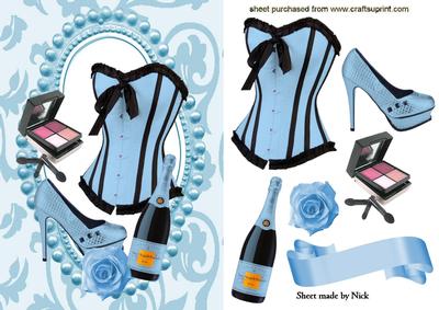 Pretty in Blue, Basque, Champagne & Roses