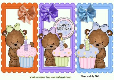 Little Teddy Toppers with Cakes