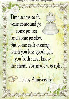 Celebration Anniversary Verse in Pearl Frame A4