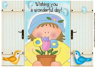 Wonderful Day, Little Lady with Flowers, Gatefold