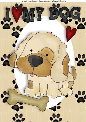 I Love My Cute Puppy Dog A4