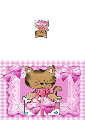 Little Kittie with Presents, Portrait A5