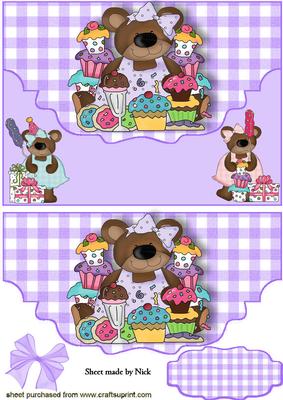 Time to Party with My Beary Friends, Scalopped Envelope