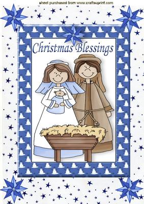 Christmas Blessing with Mary Joseph, & Jesus A4