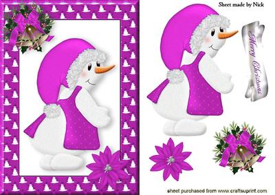 Snowlady Pretty in Pink Frame
